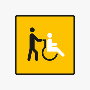 Beförderung mit Rollstuhl
